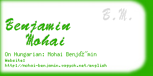 benjamin mohai business card